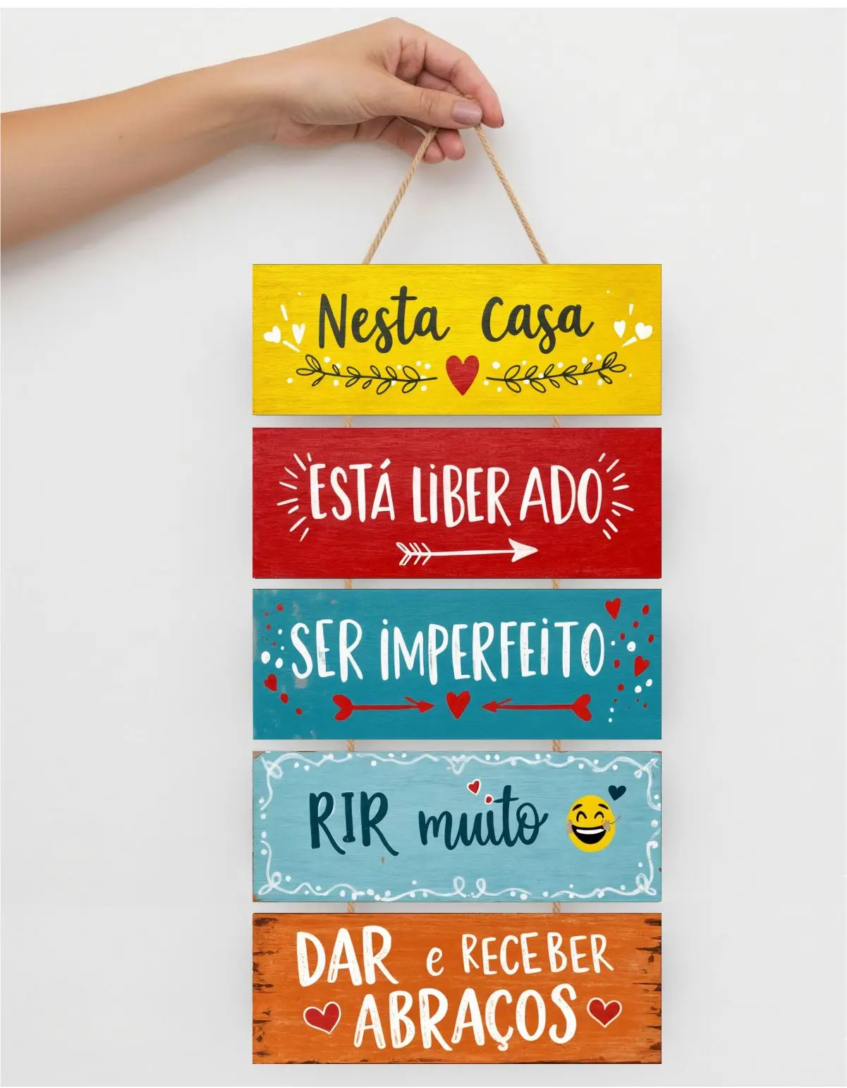 Placa 5 Partes - Nesta Casa - Imagem 1