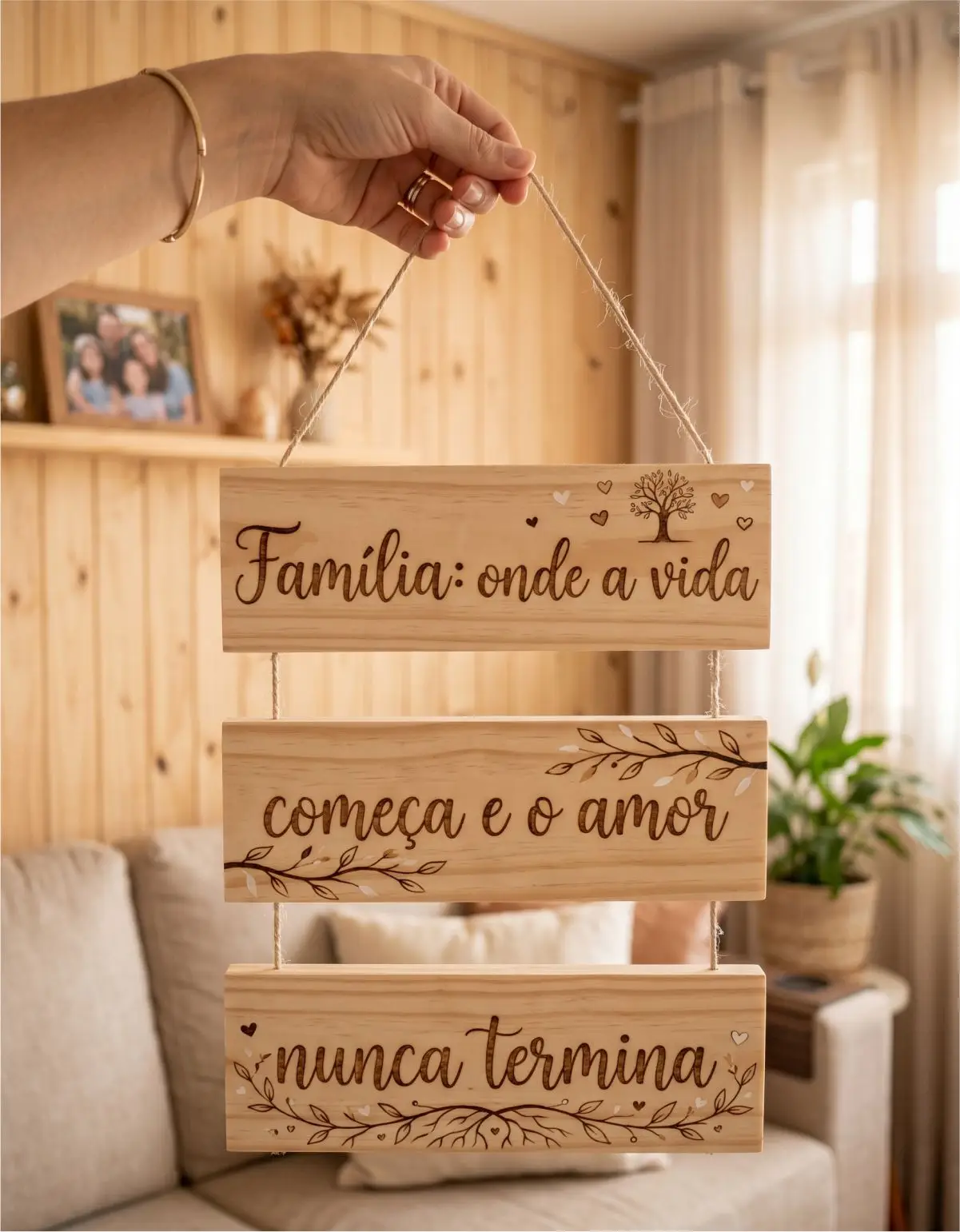 Placa 3 Partes - Familia, onde a Vida começa - Imagem 1