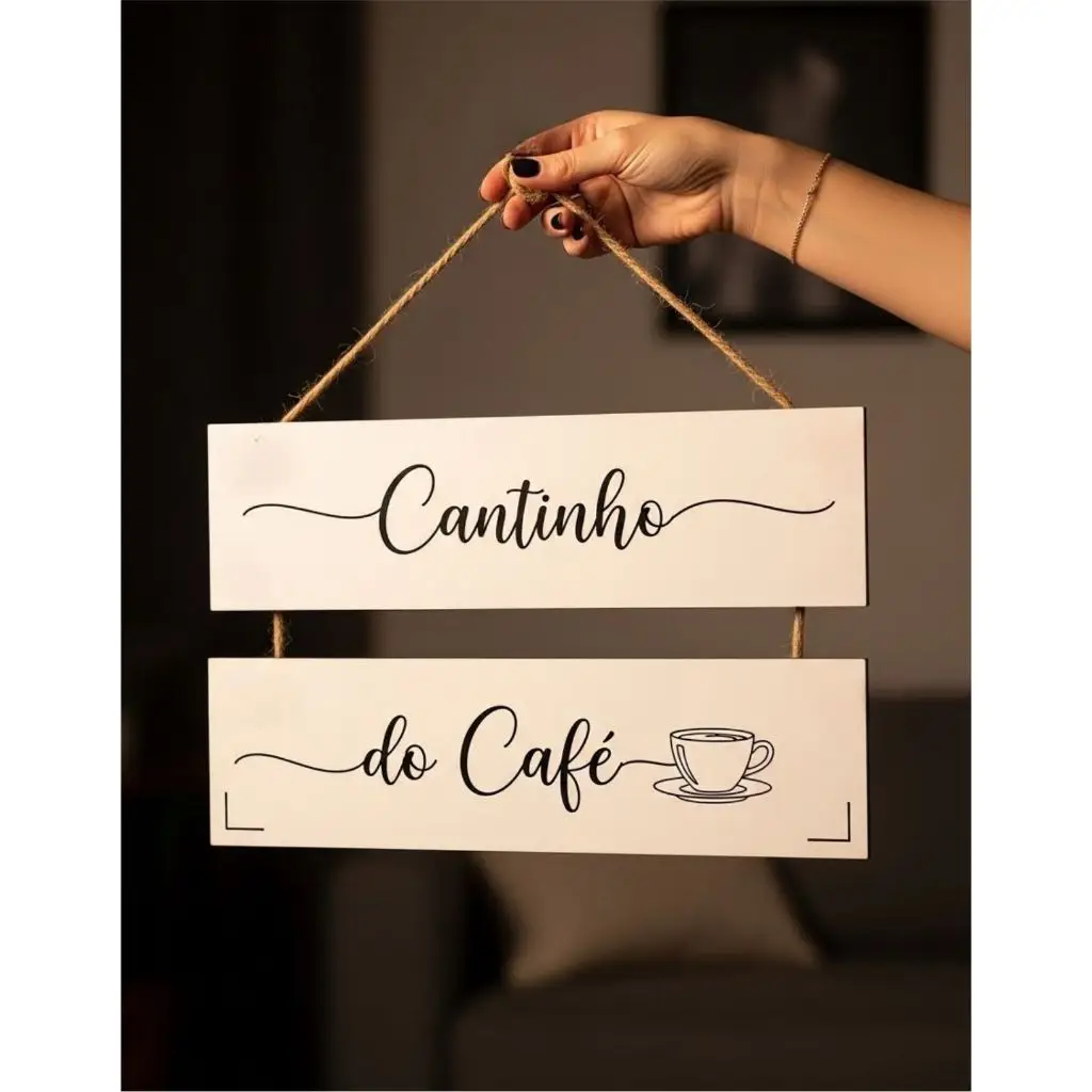 Placa 2 Partes - Cantinho do Café - Imagem 1