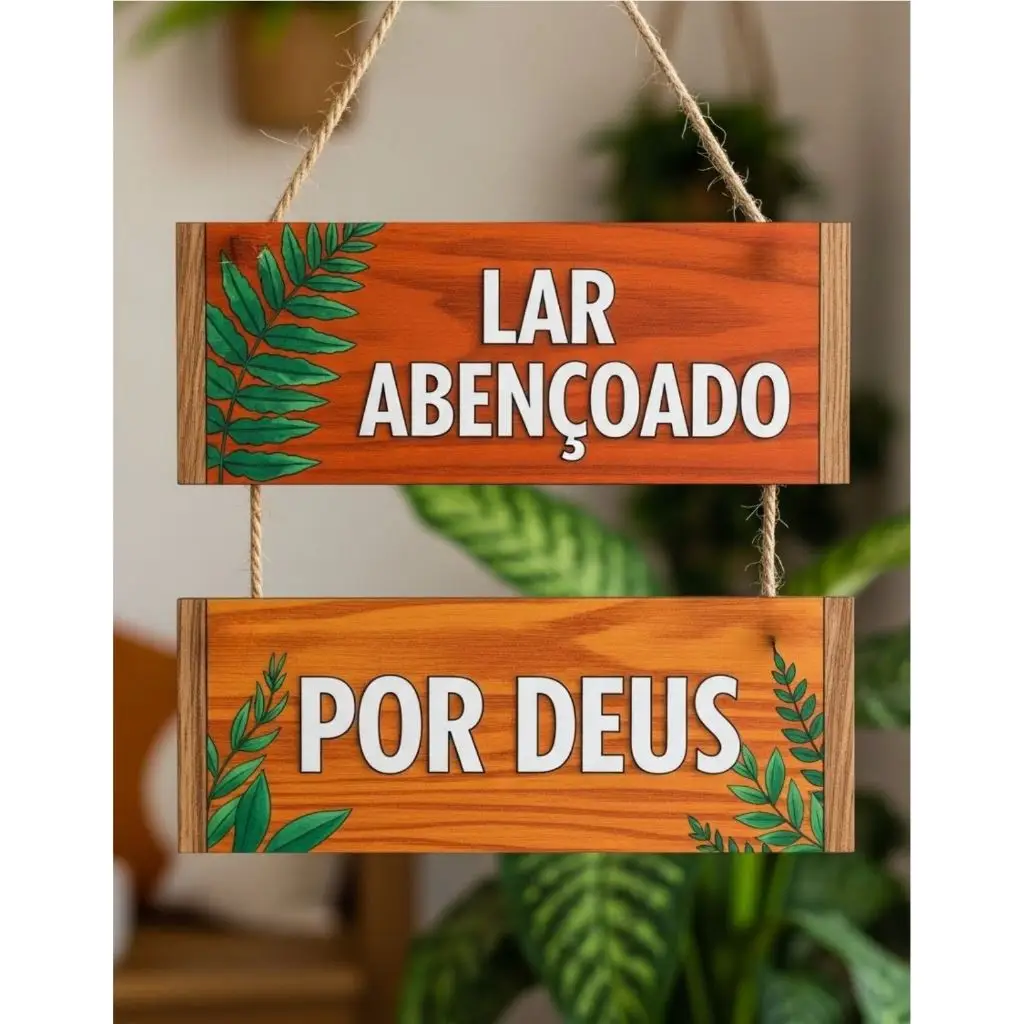 PQJAN010 Placa 2 Partes - Lar Abençoado - Imagem 1