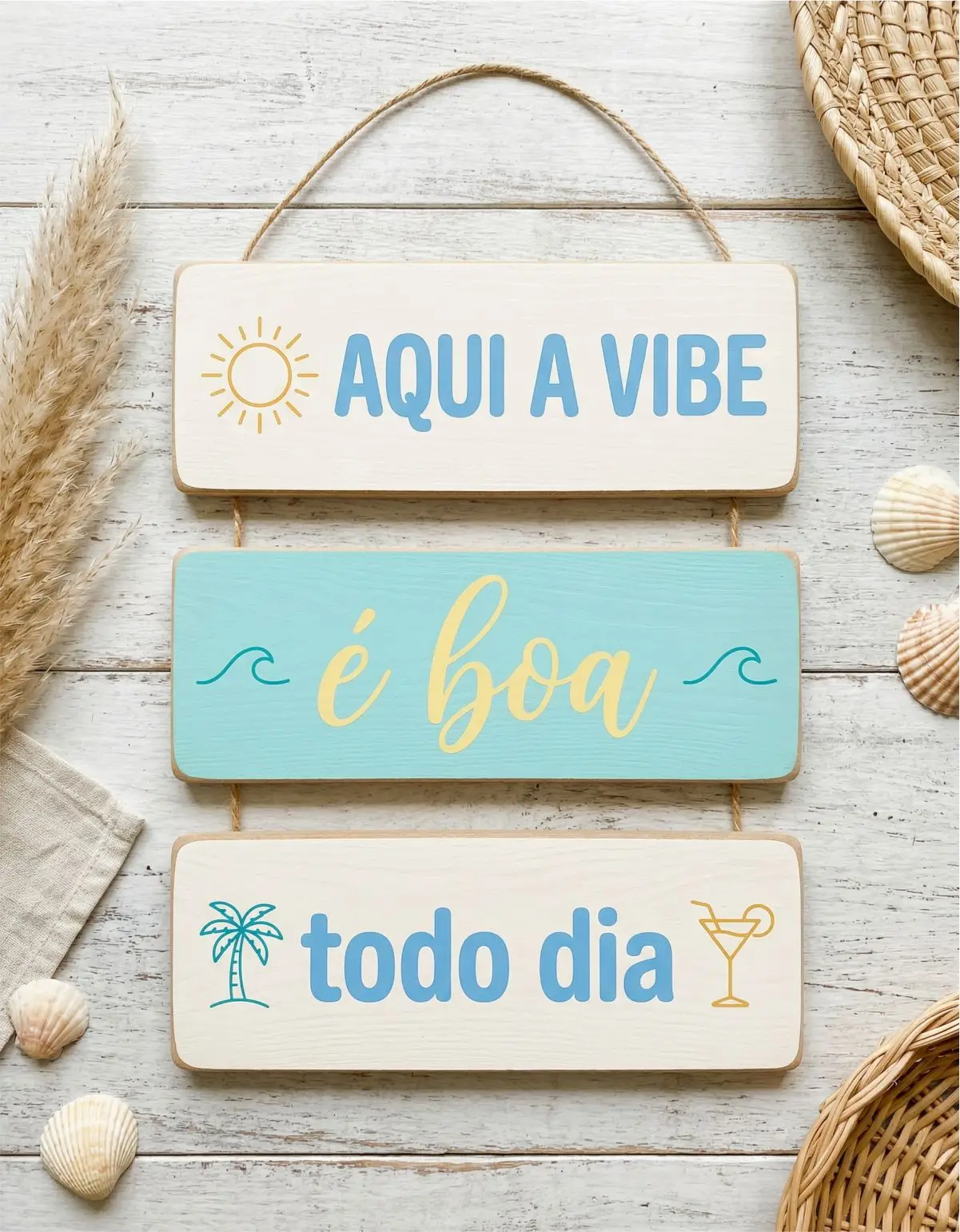 Placa 3 Partes - Aqui a Vibe é Boa - Imagem 1