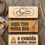 Placa 3 Partes - Aqui tem Moda Boa