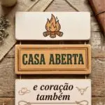 Placa 3 Partes - Casa Aberta