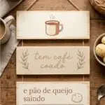 Placa 3 Partes - Tem Café Coado