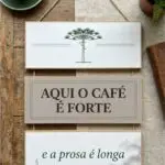 Placa 3 Partes - Aqui o Café