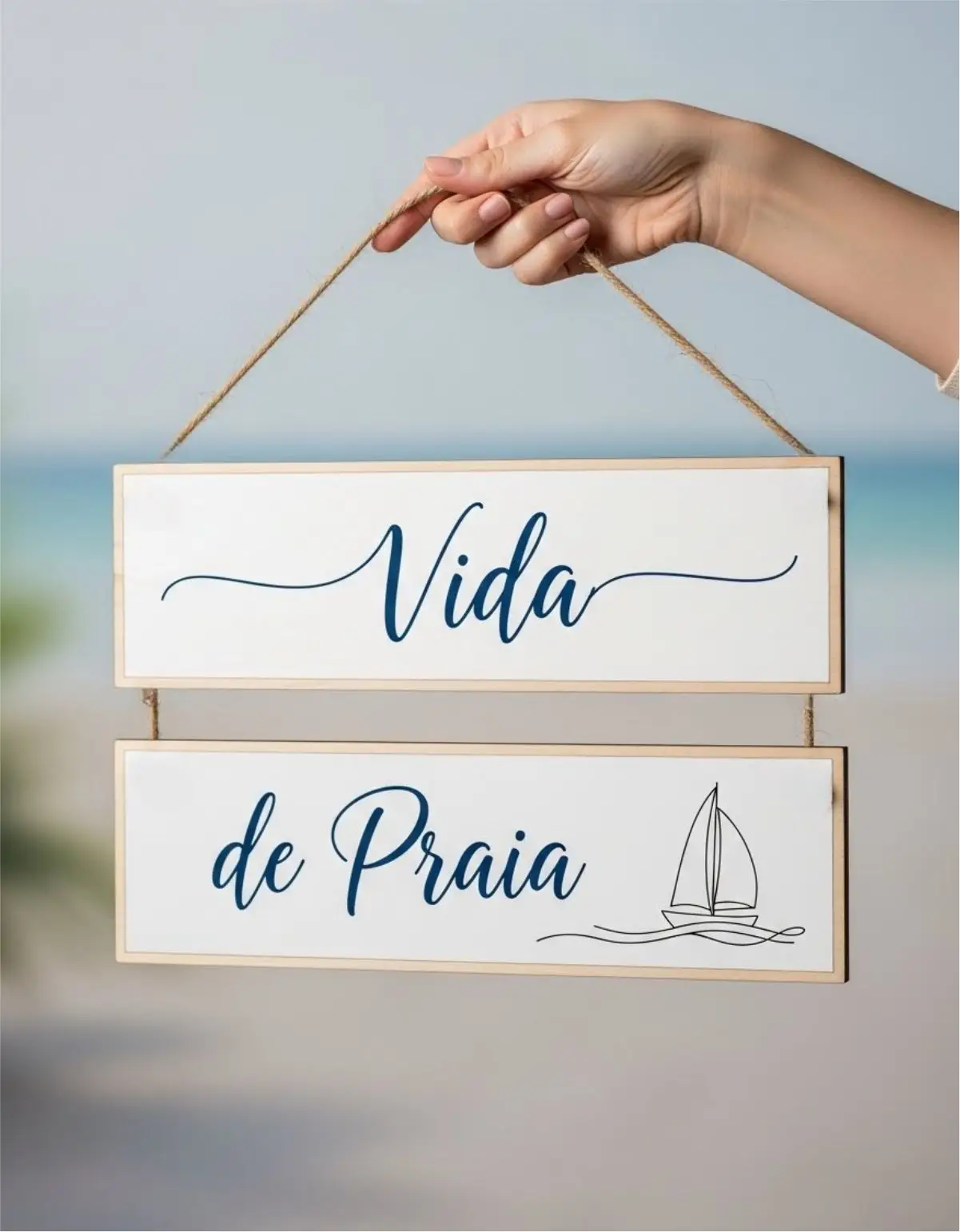 Placa 2 Partes - Vida de Praia - Imagem 1