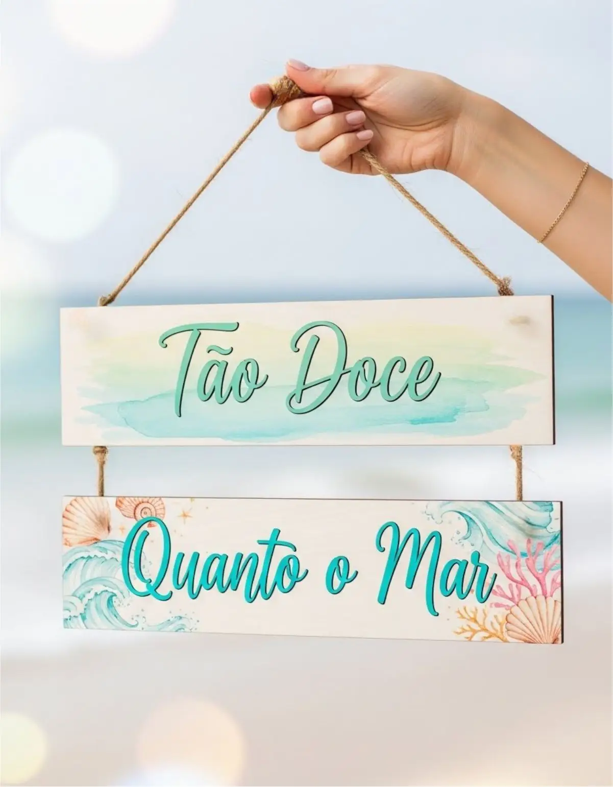 Placa 2 Partes - Tão Doce Quanto o Mar - Imagem 1