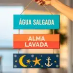 Placa 3 Partes - Água Salgada, Alma Lavada