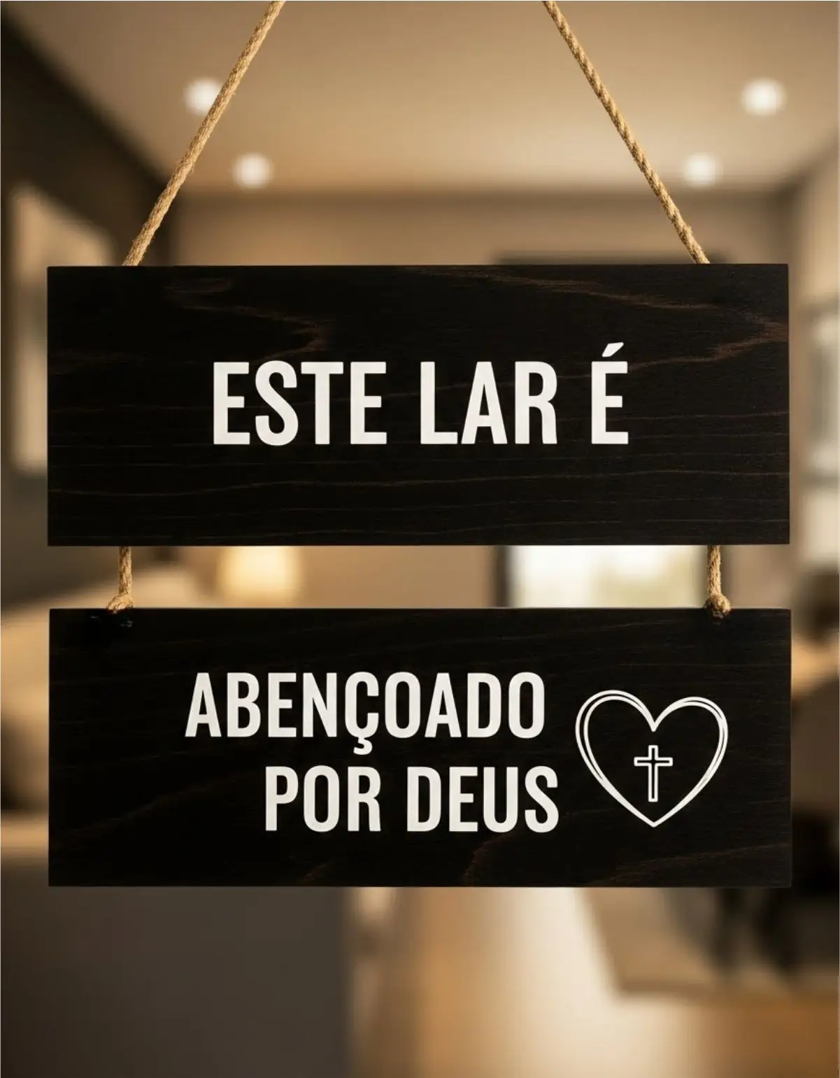 Placa 2 Partes - Este lar é Abençoado - Imagem 1