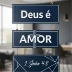 Placa 3 Partes - 1 João 4:8