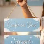 Placa 2 Partes - Confie em Deus