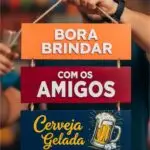 Placa 3 Partes - Bora Brindar