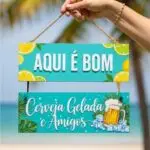 Placa 2 Partes - Aqui é Bom !