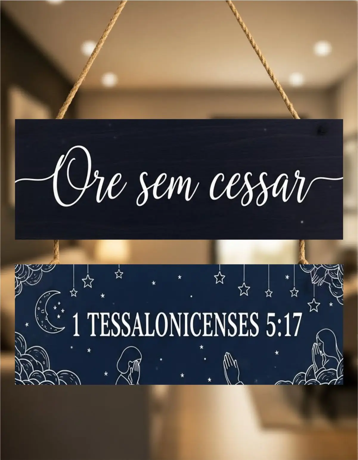 Placa 2 Partes - Ore sem cessar - Imagem 1