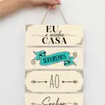 Placa 4 Partes - Servimos ao Senhor