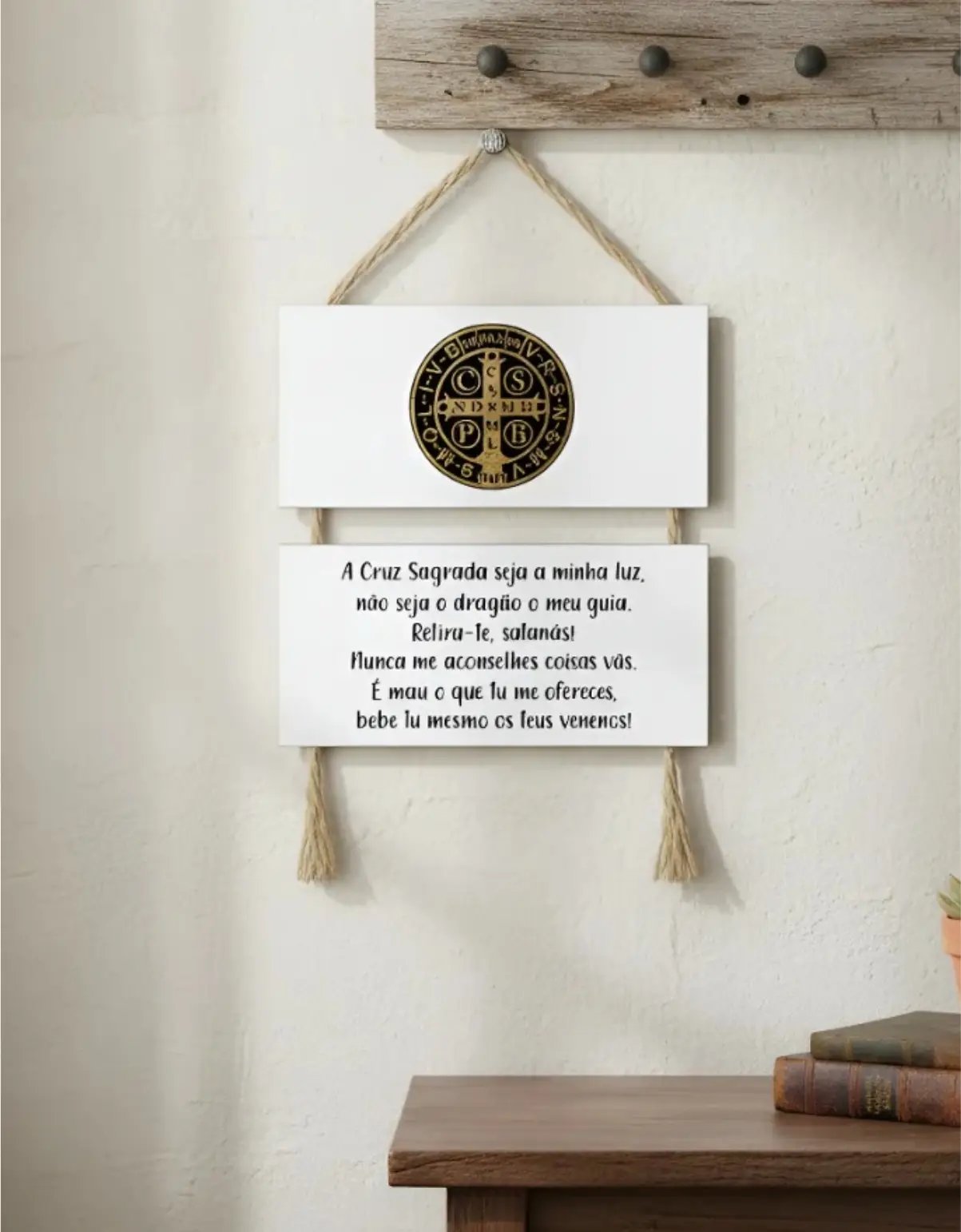 Placa 2 Partes - Medalha São Bento - Imagem 1