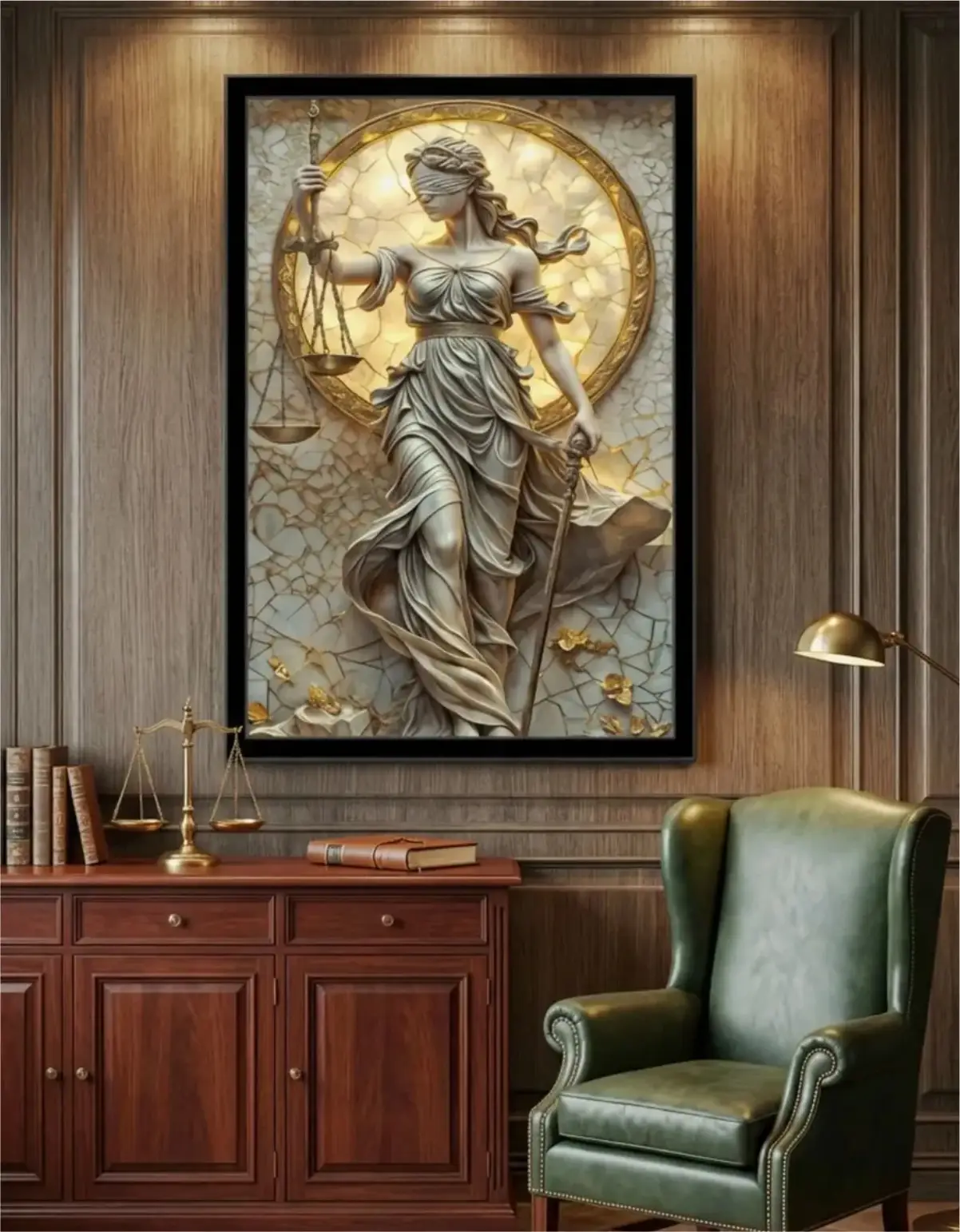 BV002 Quadro Decorativo - Deusa da Justiça Themis - Imagem 1