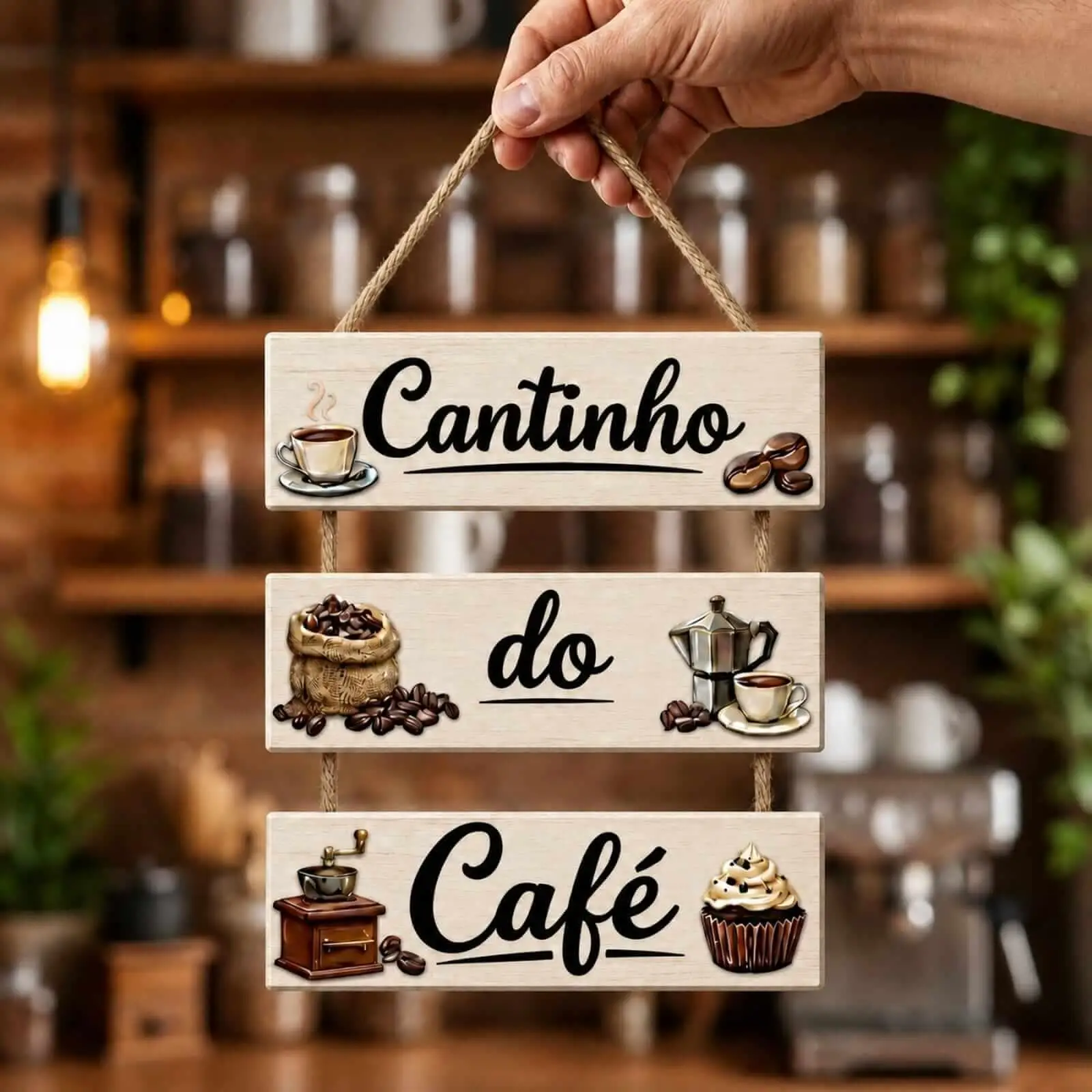 Placa 3 Partes - Sub Cantinho do Café