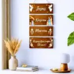 Placa 4 Partes - Jesus nasceu