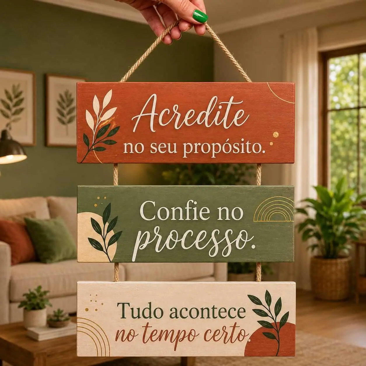 Placa 3 Partes - Acredite Confie