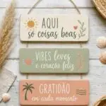 Placa 3 Partes - Aqui só coisas boas