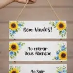 Placa 3 Partes - Ao entrar