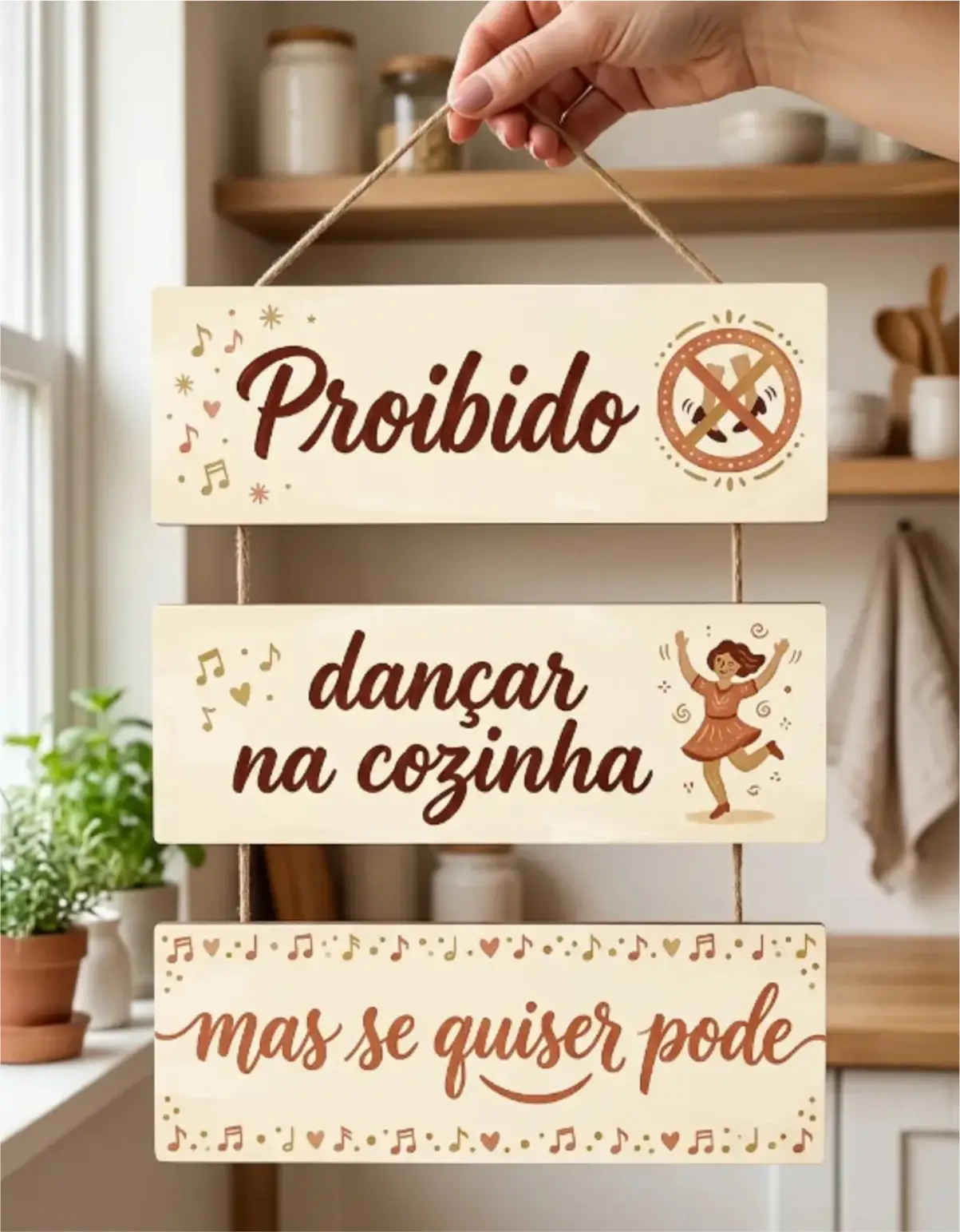 Placa 3 Partes - Proibido dançar - Imagem 1