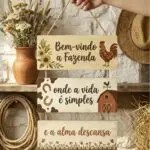 Placa 3 Partes - Bem vindo a Fazenda