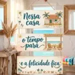 Placa 3 Partes - Nessa casa o tempo para