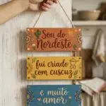 Placa 3 Partes - Sou do Nordeste