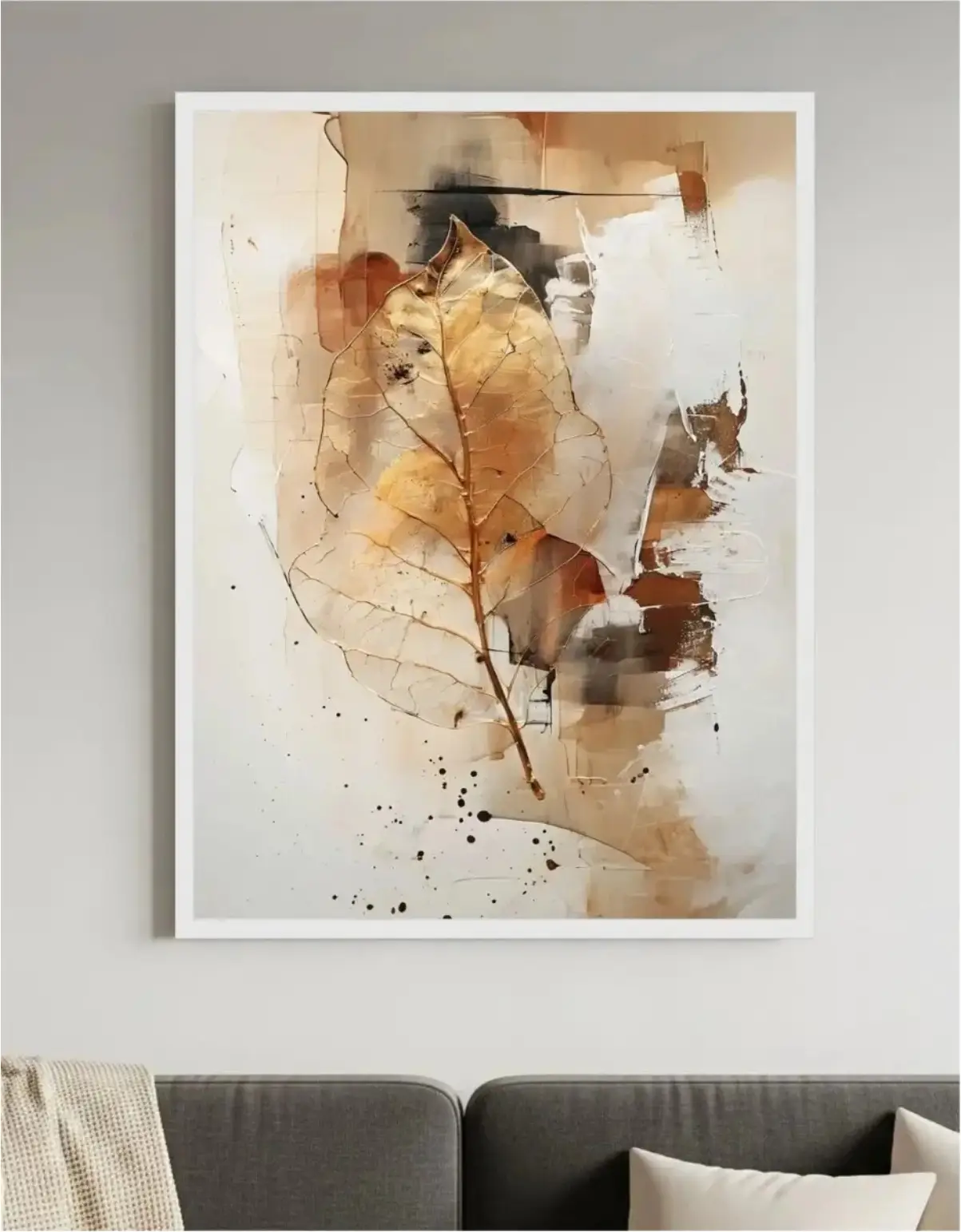 Quadro Decorativo - Folha Abstrata - Imagem 1