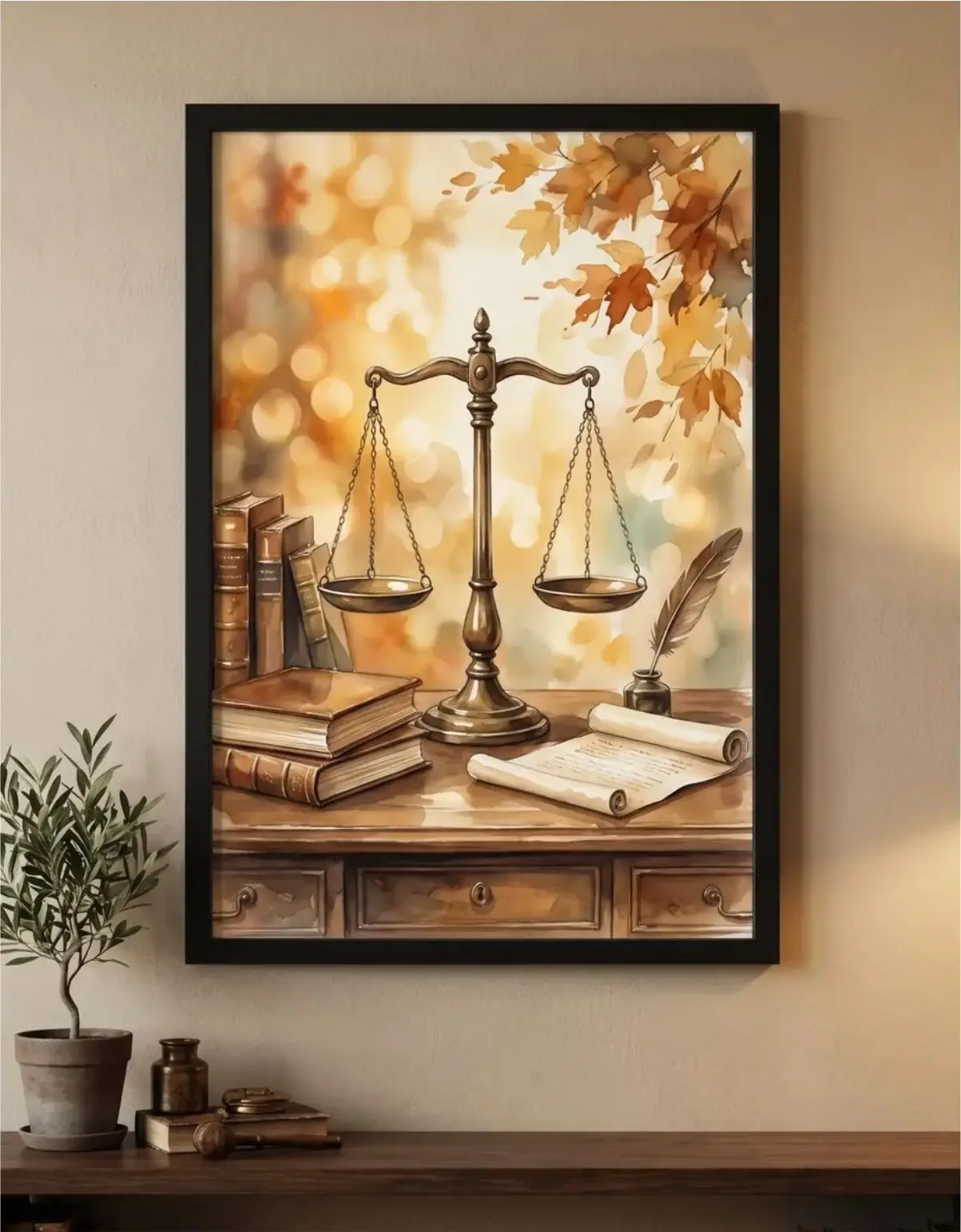 Quadro Decorativo - Balança Advocacia - Imagem 1