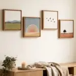 Kit 4 Quadro 20x20 - Boho Chic Minimalista - Moldura Clássica