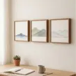 Kit 3 Quadro 20x20 - Paisagens - Moldura Clássica