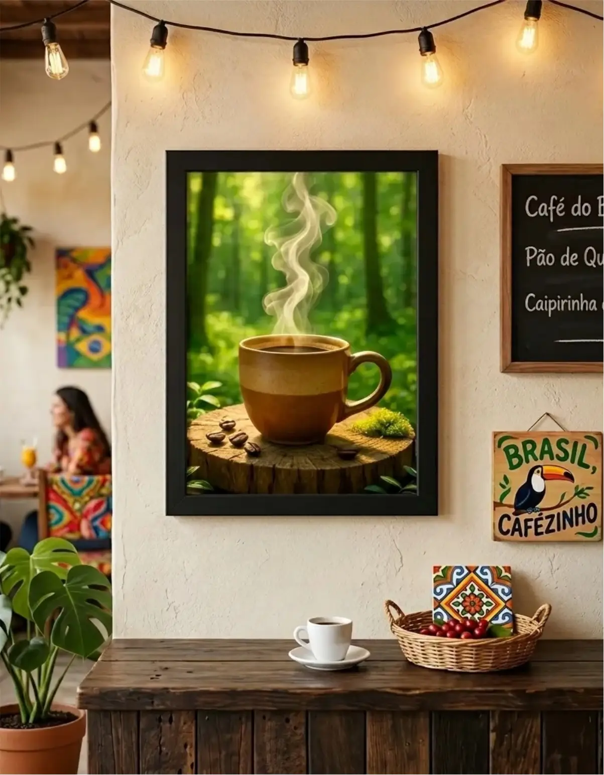Quadro Decorativo - Xícara de Café - Imagem 1