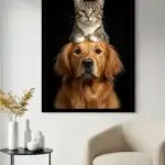 Quadro Decorativo - Cachorro e Gato