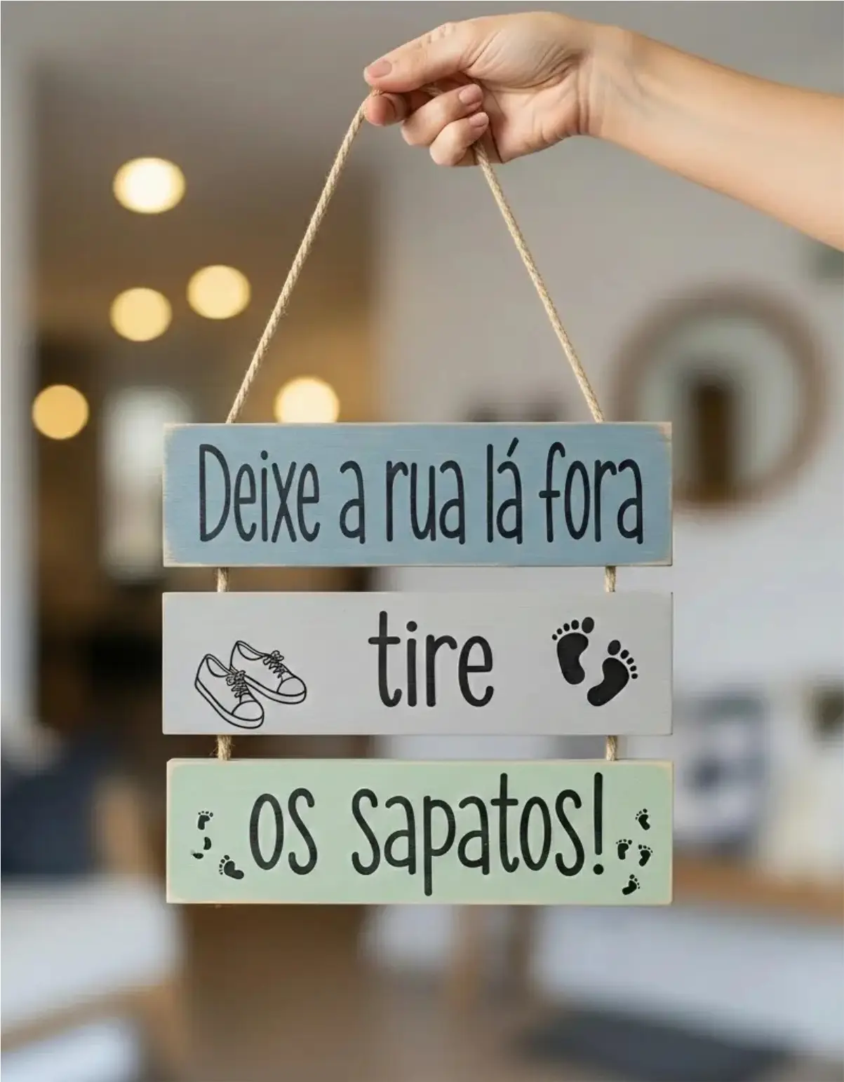 Placa 3 Partes - Deixe a rua lá fora - Imagem 1
