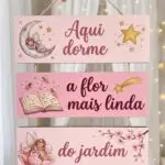 Placa 3 Partes - Aqui dorme a flor