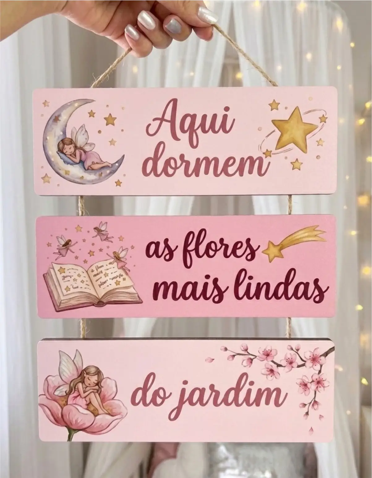 Placa 3 Partes - Aqui dormem as flores - Imagem 1