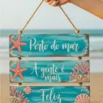 Placa 3 Partes - Perto do mar