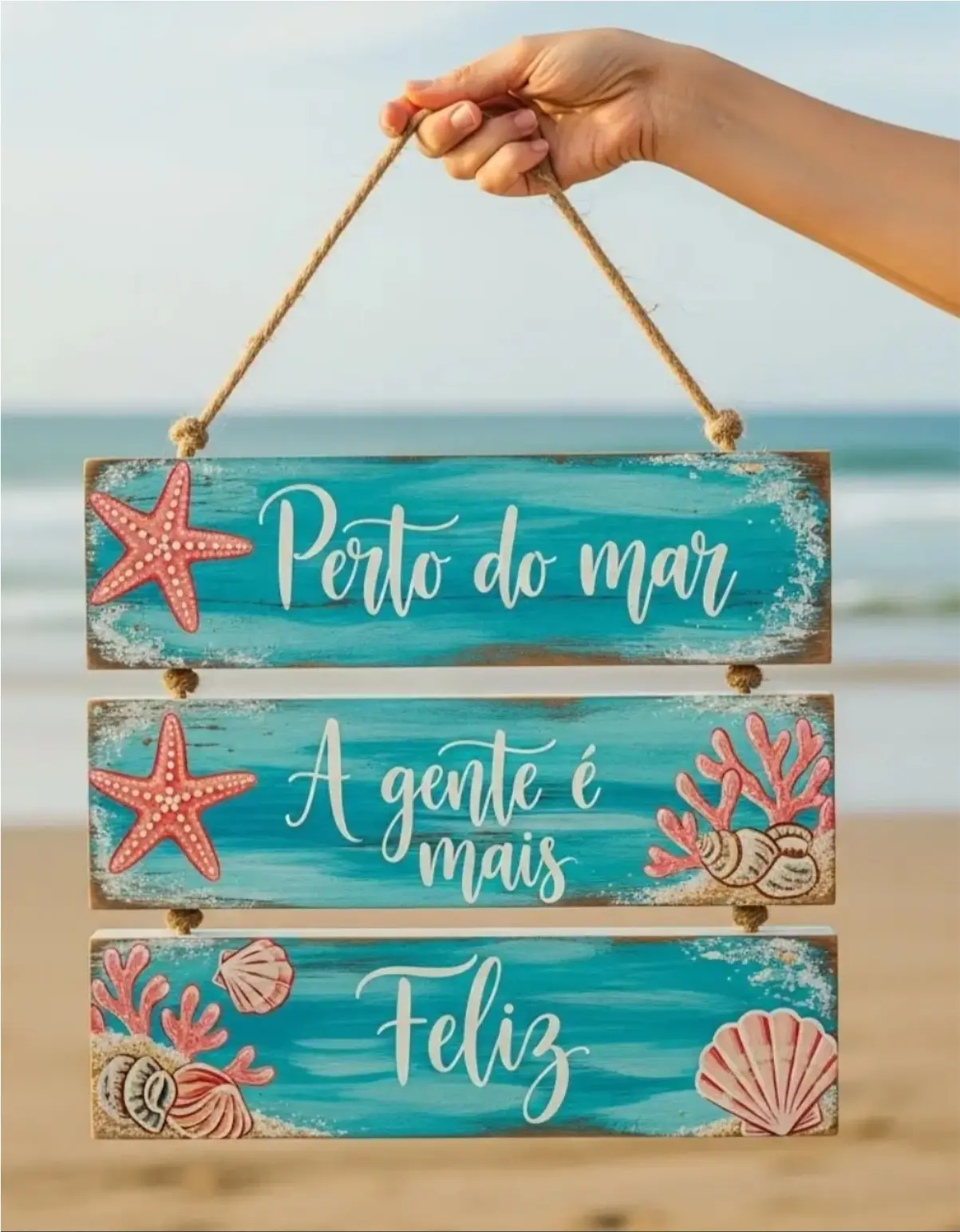 Placa 3 Partes - Perto do mar - Imagem 1
