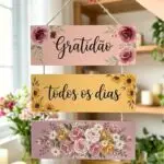 Placa 3 Partes - Gratidão todos os dias