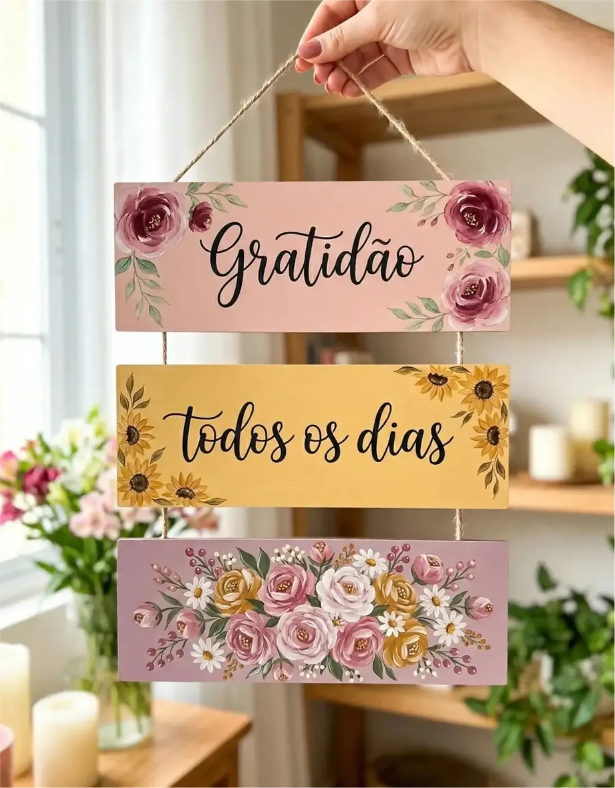 Placa 3 Partes - Gratidão todos os dias - Imagem 1