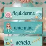 Placa 3 Partes - Mini Sereia
