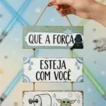 Placa 3 Partes - Que a força esteja com você