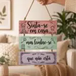Placa 3 Partes - Sinta-se em casa