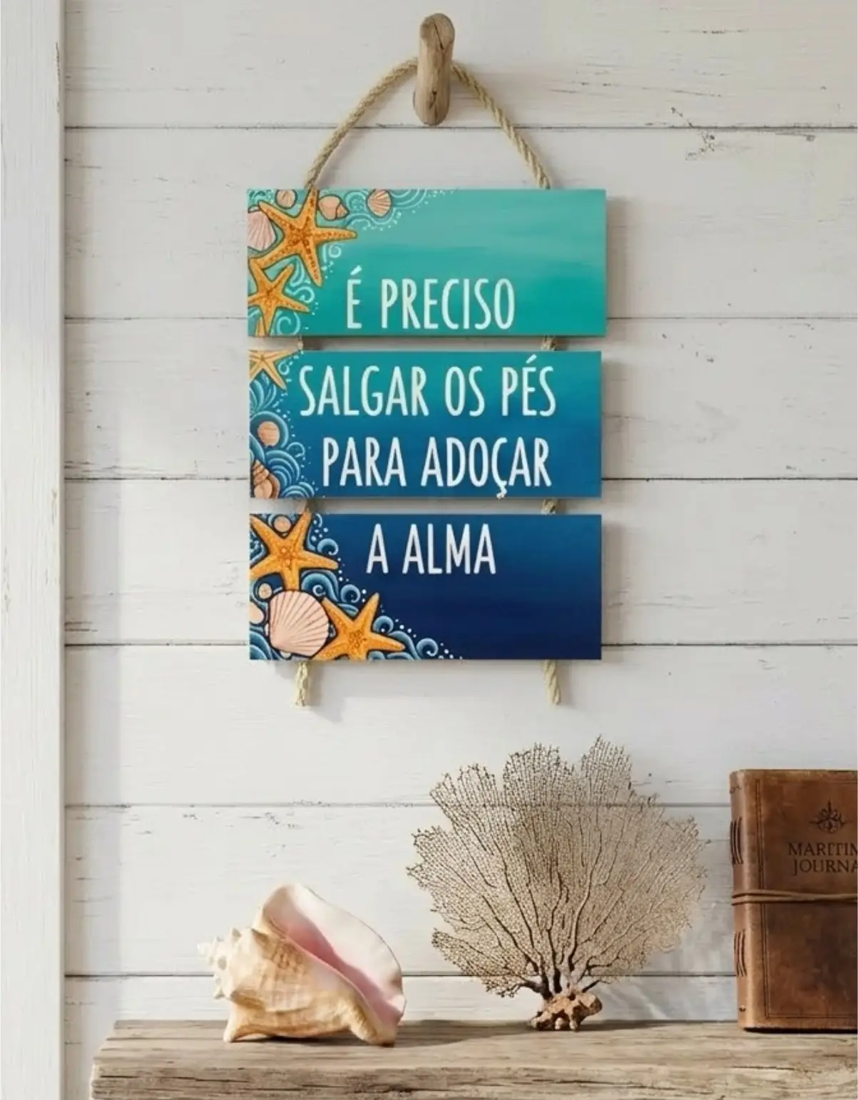 Placa 3 Partes - É preciso salgar os pés - Imagem 1