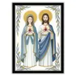 Quadro Decorativo - Sagrados Corações de Jesus e Maria