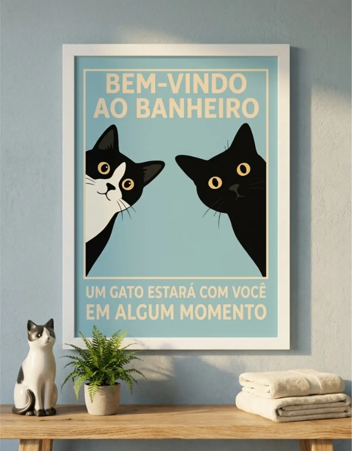 Quadro Decorativo - Bem vindo ao Banheiro - Imagem 1