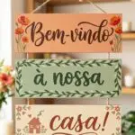 Placa 3 Partes - Bem vindo à nossa casa